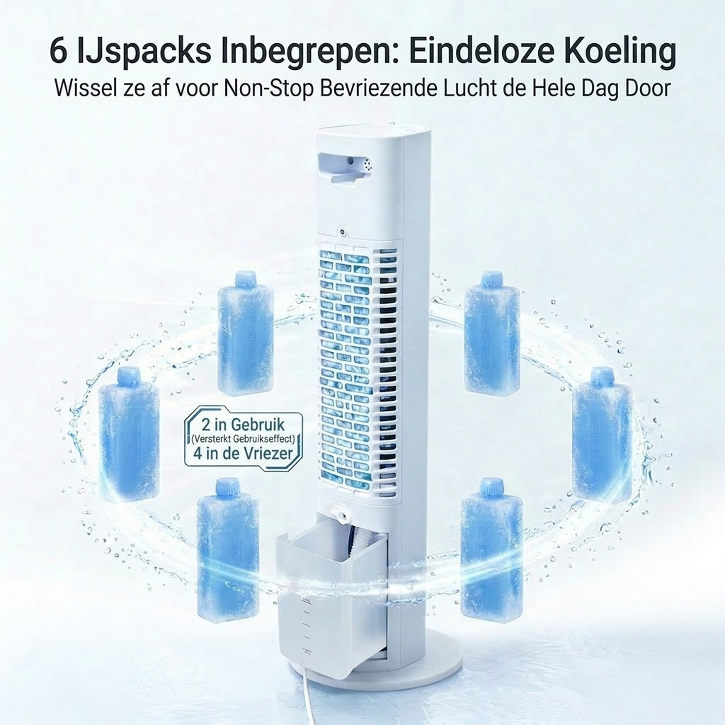 Totopia Wasserkühlender Turmventilator – 70°-Oszillation