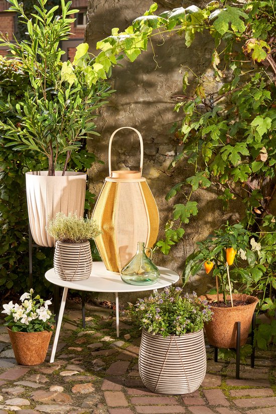 Mica Decorations Seatle Outdoor Beistelltisch - H38 x Ø58 cm - Metall - Weiß