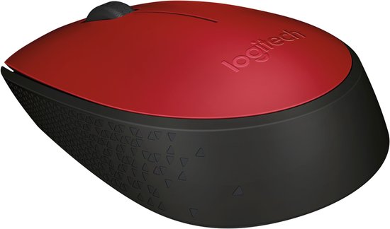 Logitech M171 – Kabellose Maus – Kompatibel mit PC/Mac – Inklusive USB-Mini-Empfänger – Rot
