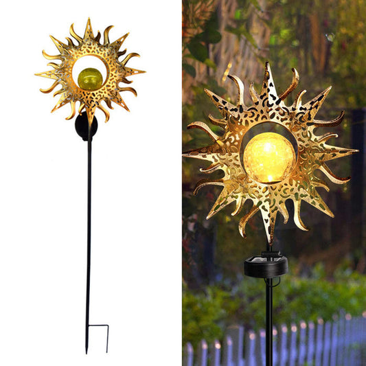 Gadgy - solarbetriebene Gartenleuchte - mit Erdspieß - 2er Set - 103 cm hoch - Metall -mit Sensor - Bronze