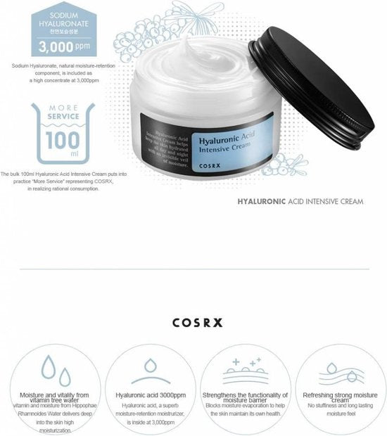 COSRX - Hyaluronsäure-Intensiv-Creme - 100 g