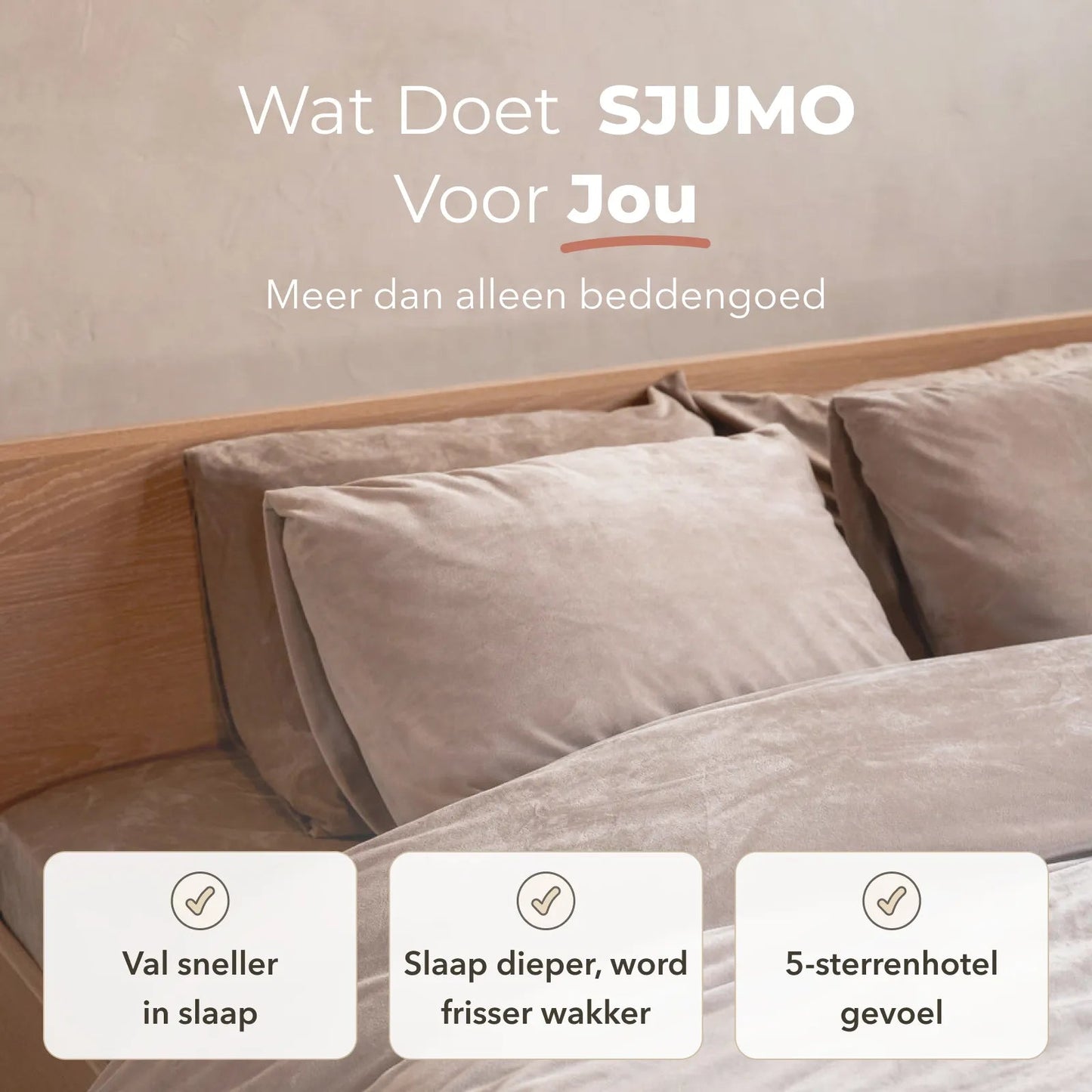 Sjumo Silky Smooth Bettbezug Classic Taupe – 240 x 220 cm – inklusive 2 Kissenbezüge 60 x 70 cm