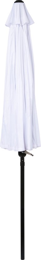 Camp Active Sonnenschirm - Sonnenschirm für Balkon und Terrasse - ⌀250 x 240 cm - Stockschirm - Sonnenschirm ohne Fuß - Weiß