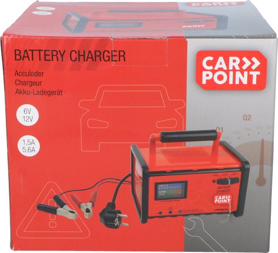 Carpoint Batterieladegerät 6-12V | Erhaltungsladegerät für Blei- und Gelbatterien