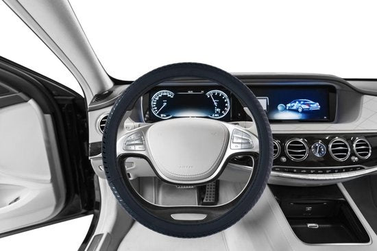 All Ride Lenkerabdeckung Auto 38CM - Geeignet für Lenkräder 37-39CM - Komfortabler Griff - Anti-Rutsch - Autodekoration - Kunstleder - Schwarz