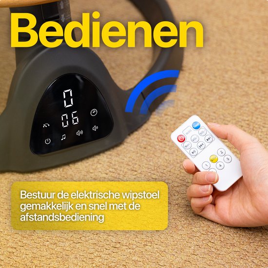 MATTI® - Elektrischer Schaukelstuhl - Babyschaukel - Schaukelstuhl - Babyschaukel - Inkl. Bluetooth & Fernsteuerung