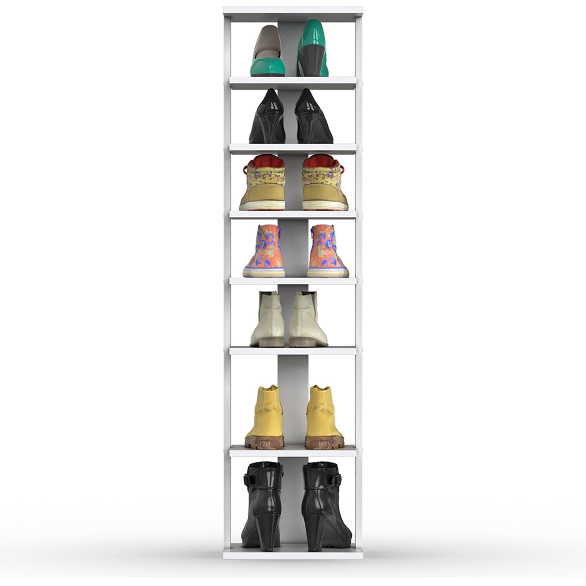 Coast Schuhregal - 8-lagig - 29 x 26 x 110 cm - Weiß