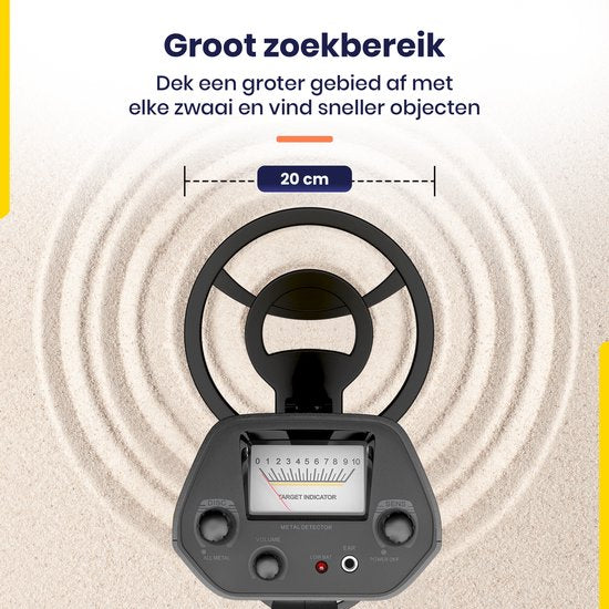 ODESSEY Metalldetektor - mit Pinpointer - Kind - Erwachsener - Profi - Explorer - Schwarz