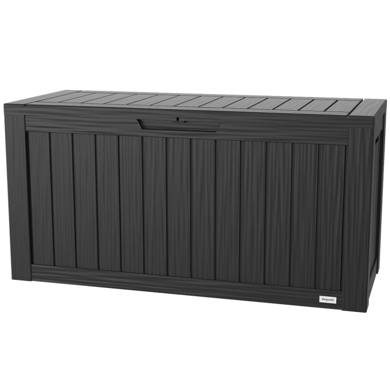 LifeGoods Cushion Box S - 300L - Kunststoff - Wetterfest & Deluxe Gasfeder - Schwarz