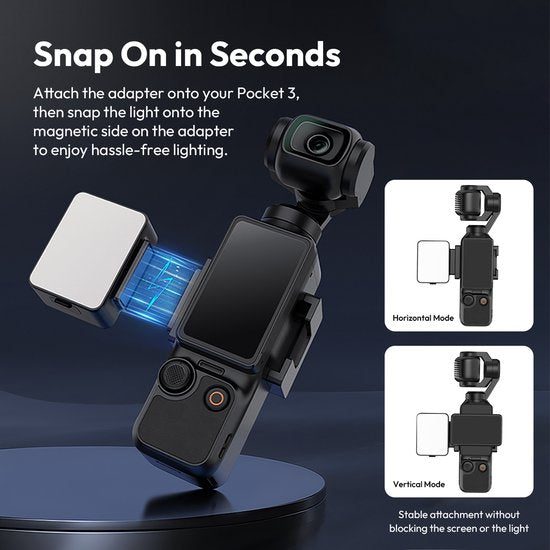 Ulanzi LM001 Mini Light Videoleuchte – magnetisch – für DJI Osmo Pocket 3 – kompakt und leicht