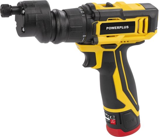 Kompakter 4-in-1-Multifunktionsschraubendreher 12 V POWXBOX001 – inkl. 12-V-Akku und 2,0-Ah-Ladegerät