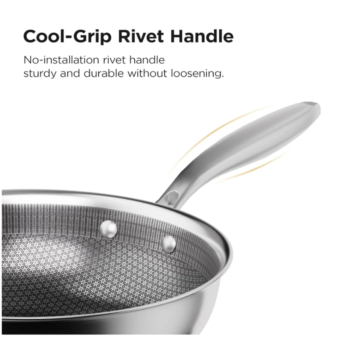 COOKER KING Wokpfanne – 26 cm – 3-lagiges Edelstahl – Antihaftbeschichtung