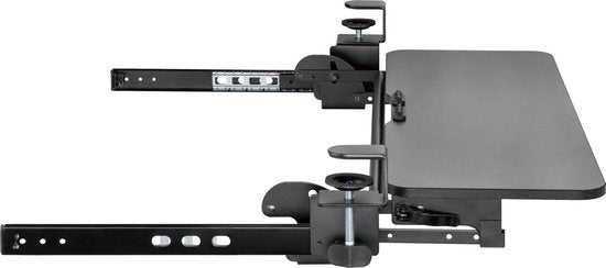 VDD Gaming Tastaturablage unter dem Schreibtisch - Ergonomisches Sitzen - Höhenverstellbar und ausziehbar - Schwarz