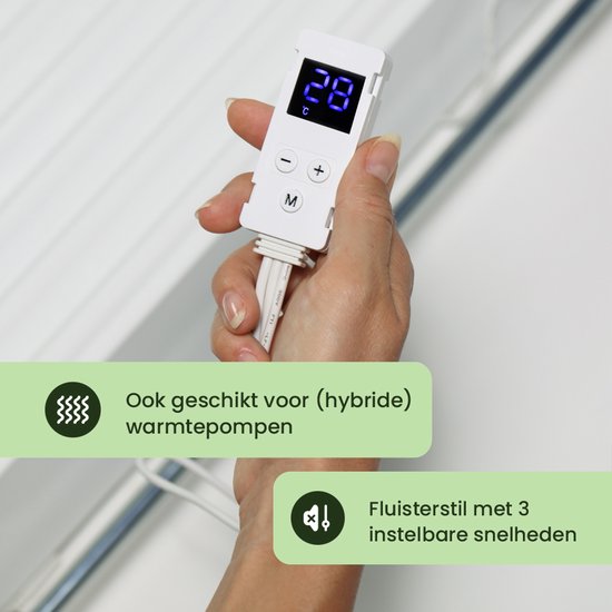 SpeedComfort Heizkörperlüfter mit Regelsensor - Duo-Set (2x) - Schnelleres Heizen - Bis zu 22% Energieeinsparung - Mehrere Geschwindigkeiten - Einfach zu installieren - Flüsterleise