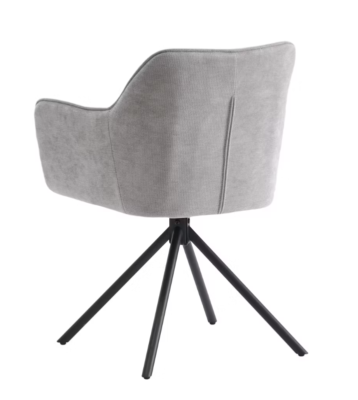 Criks Design Preston Drehbarer Esszimmerstuhl - 80,5x58x59 cm - Schwarze Beine - 2er Set