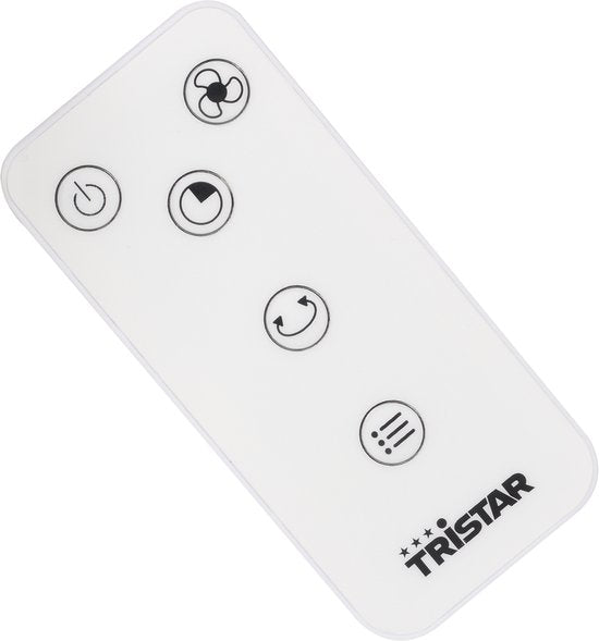 Tristar VE‑5717 kabelloser Ventilator – 60 W – 3 Stufen – Timer – Fernbedienung – Weiß