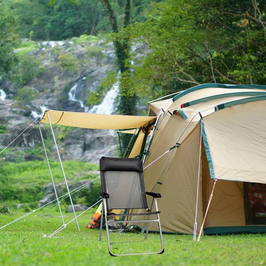 TRVLMORE Campingstühle - klappbar - 2er-Pack - 110KG Tragkraft - verstellbar - Klappstuhl - Angelstuhl - Campingstuhl - Klappstuhl - Schwarz