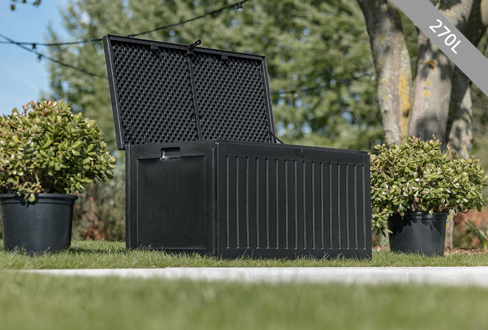 Hortensus 390-Liter-Aufbewahrungskoffer - Schwarz - 152x56x11cm - 200KG+