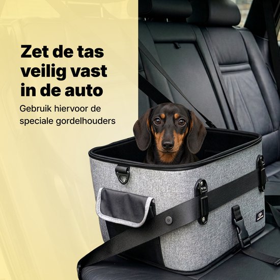 Jake und Jacky Hundekorb für das Fahrrad – Fahrradkorb für den Hund hinten – Hundekorb für das Fahrrad – Autositz für den Hund – Für kleine Hunde bis max. 12 kg – 35 x 30 x 31 cm