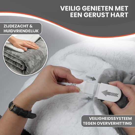TTD®-Heizdecke elektrisch - 200 x 180 cm - 40-60 °C - Flanell