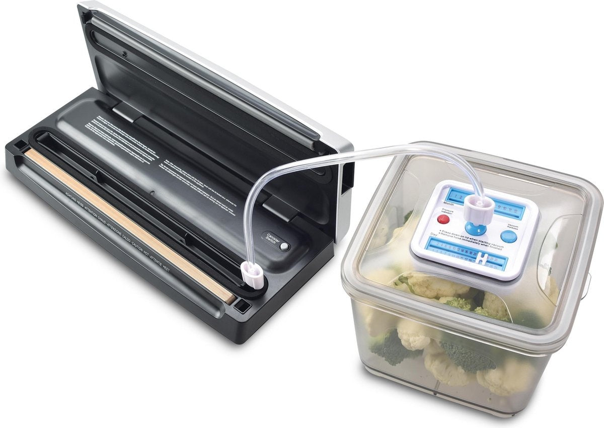 Solis Vac Smart 577 Vakuumiermaschine - Vollautomatische Vakuumiermaschine mit Schlauchanschluss - Grau