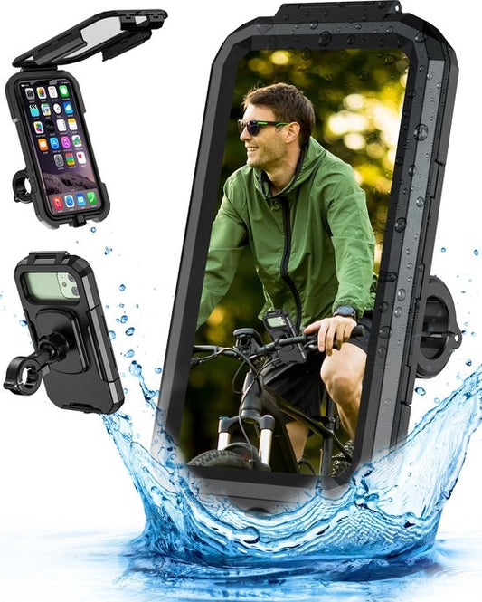 iSetchi Handyhalterung Fahrrad - Wasserdicht - Anti-Schock - schwarz