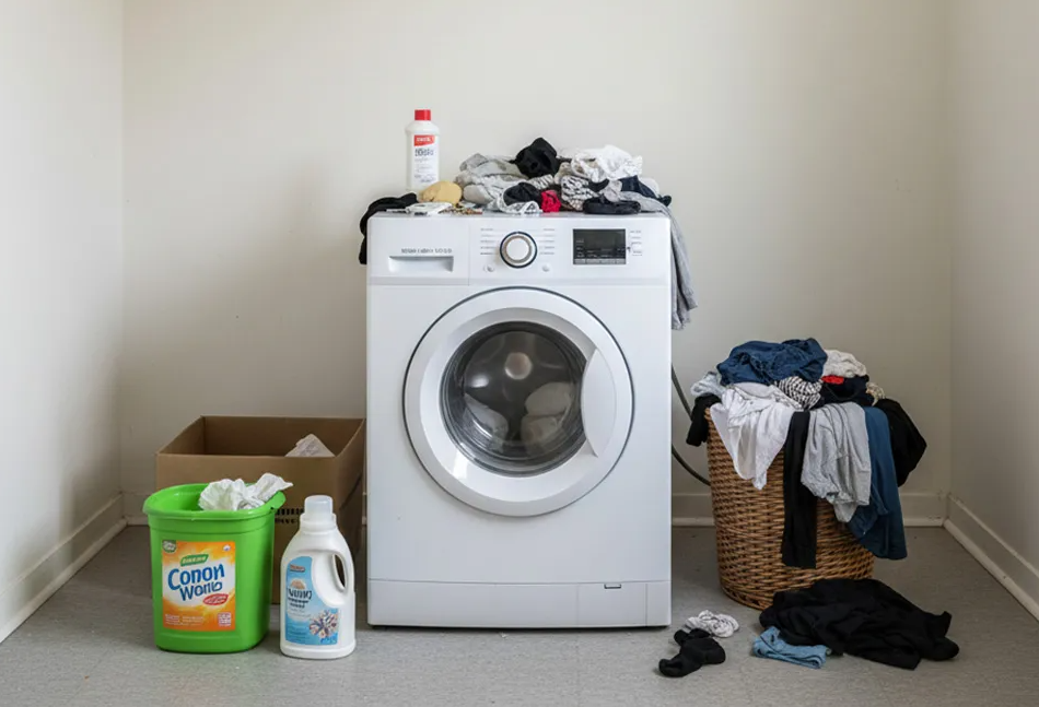 Home & Comfort - Platzsparender Umbauschrank für Waschmaschine mit 3 Einlegeböden