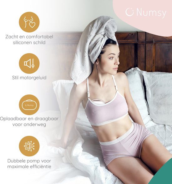 Numsy Elektrische kabellose Milchpumpe (einseitig) – Freihändig – BPA-frei – Einseitig