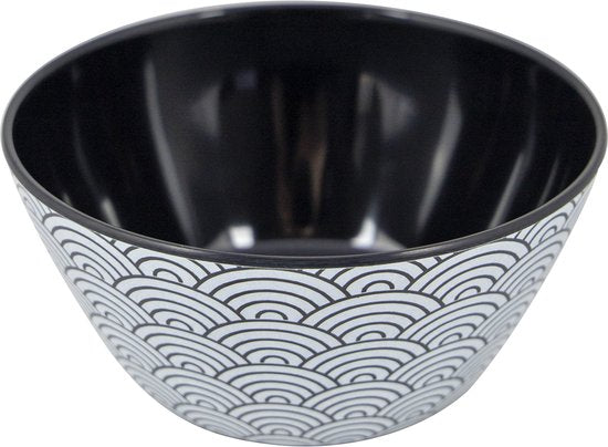 Bo-Camp – Geschirr – Mix & Match – 16-teilig – Schwarz/Weiß