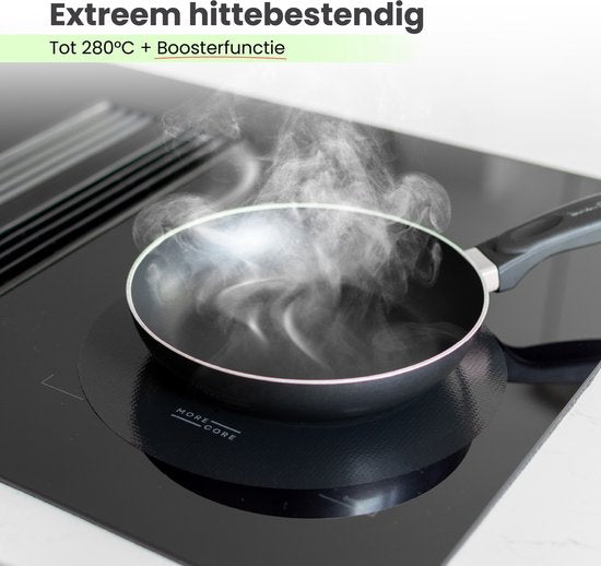 MoreCore Induktionsschutz – Hitzebeständig bis 280 °C - Runde Induktionsmatten – Topflappen – Untersetzer für Töpfe – Abdeckplatte für Kochfeld – Induktionsmatte – Induktionsschutz – Induktionsabdeckplatte – 6 Stück