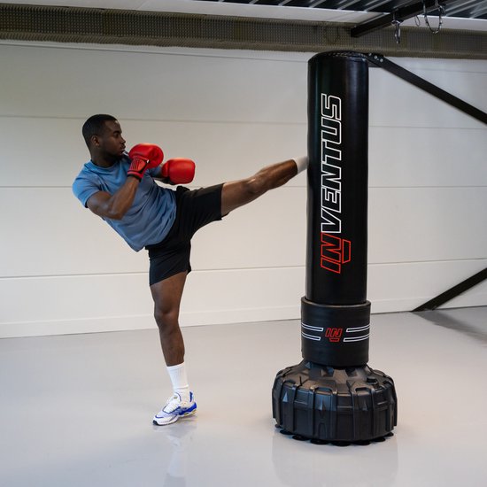 Inventus Boxsack Standing - 185 cm - Standing Boxing Pole - mit Wasser / Sand füllen - Boxen und Training - Schwerer Boxsack - Erwachsene - Schwarz