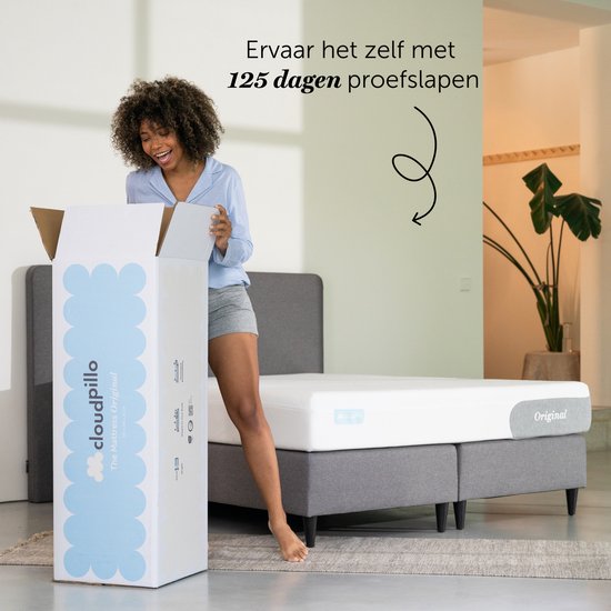 Cloudpillo Original Matratze - 90x210 - Adaptive Stützschicht - 4-lagig - Ultimativer Komfort - Waschbar