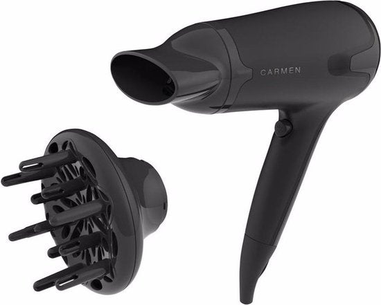 Carmen HD1695 - Haartrockner - 1700W - Diffusor - Coolshot-Funktion - Schwarz