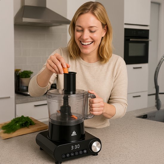 MATTI® 5-in-1 - Küchenmaschine - 1500 Watt - Küchenmaschine - Multifunktionale Küchenmaschine | Mixer - Zerkleinerer - Zitruspresse - Eiscrusher