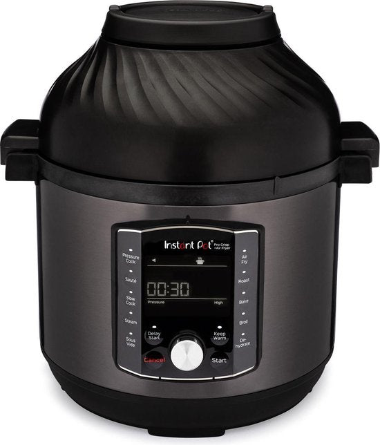 Instant Pot Pro Crisp 7,6 l Multikocher + Heißluftfritteuse – 11-in-1-Schnellkochtopf – Slow Cooker – Sous-vide – Heißluftfrittieren – Zwei abnehmbare Deckel – Bis zu 8 Portionen