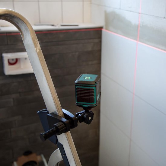 VONROC Kreuzlinienlaser - Rot - Selbstnivellierend - 10 Meter - inkl. Halterung, Aufbewahrungstasche