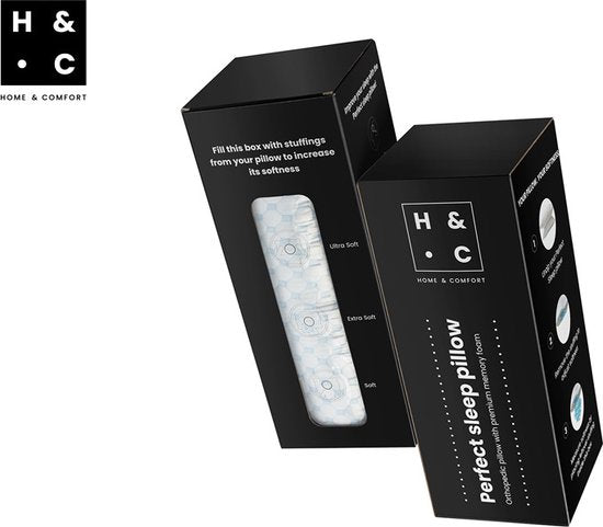 H&C Memory Foam Pillow - Füllbare Dicke - Kalte und warme Seide - Für Seitenschläfer