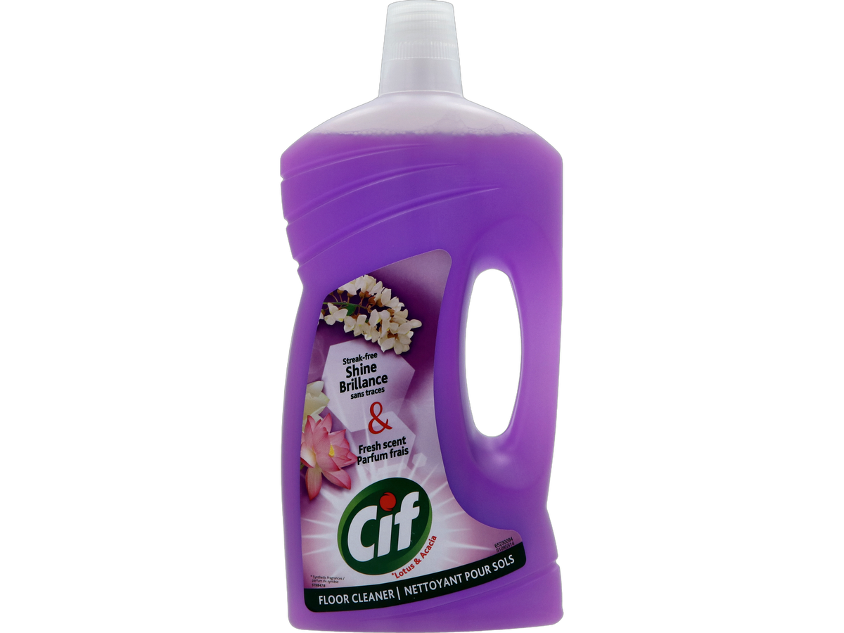 Cif Bodenreiniger Lotus & Akazie – 6 x 1 l – Hinterlässt keine Streifen und duftet frisch