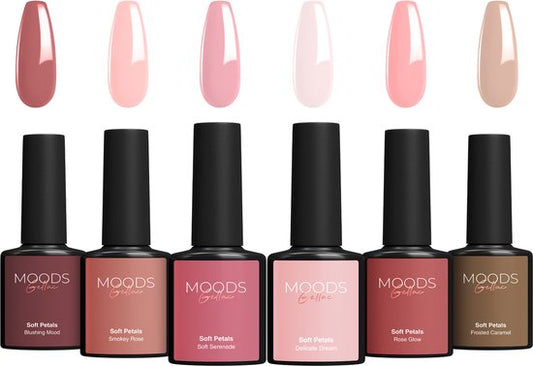 Moods Gellac 6-teiliges Set - Gel-Nagellack Starter Pack - Gel-Nagellack - 8ML - Soft Petals - Gellac - Nägel - Chic Colours