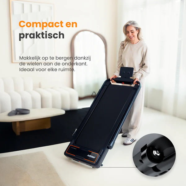 Moovv SmartStep Pro v3 Incline Laufband - Zusammenklappbar - Walking Pad mit 10% Steigungsfunktion - 1-12 km/h - Inkl. Zubehör