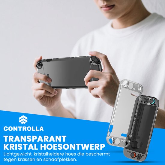 Controlla - Case geeignet für Nintendo Switch 2 - Case geeignet für Nintendo Switch 2 - Inklusive Bildschirmschutz - Schutzhülle - Daumengriffe