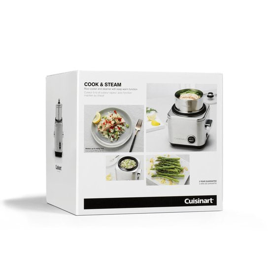 Cuisinart – Reiskocher mit Dampfgarer – Dampfgarer für 6 Personen – Multi-Kocher, BPA-frei – Schwarz