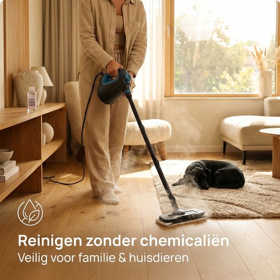 CleanKoala 2-in-1-Dampfreiniger – 15 Sekunden Aufheizzeit – 30 Minuten Dampfreinigung – inkl. 12 Zubehörteile und 3 zusätzliche Tücher