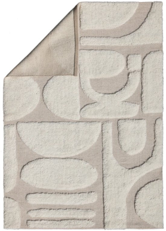von fonQ Glyph Teppich – Naturfarben – rechteckig – 160 x 230 cm