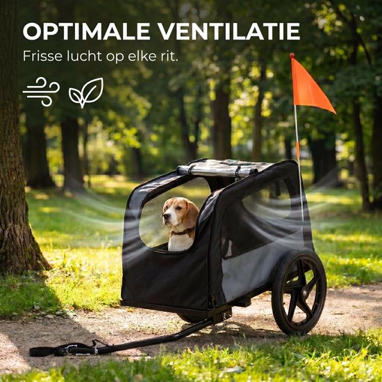 Outbee Hundefahrradanhänger – Fahrradanhänger für Hunde – Zusammenklappbarer Hundefahrradanhänger – Hundewagen – Hundebuggy