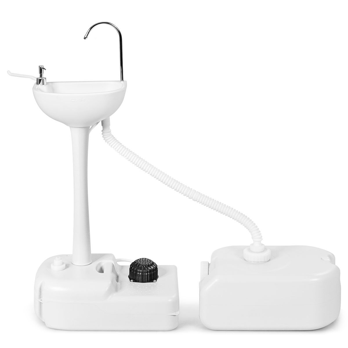 Coast Portable Camping Waschbecken - 17 L Wassertank - Handtuchhalter - Seifenspender - Weiß