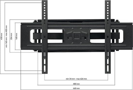 One For All WM4661 VESA 600 Wandhalterung – schwenkbar (120°)