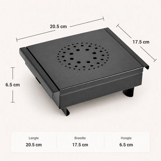 Ceruzo Warmhalteplatte Compact – Rechaud – 1 Teelicht – Schwarz