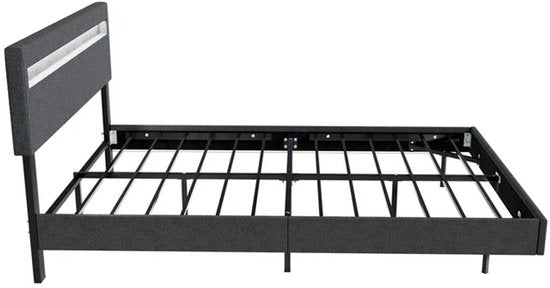 Hängebett Lissabon - 140x200cm - Kunstleder - Inkl. LED - Dunkelgrau