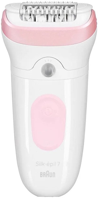 Braun Silk·épil 7 – Epilierer für einfache Haarentfernung – Lang anhaltend glatte Haut – 7-000 – Weiß/Flamingo